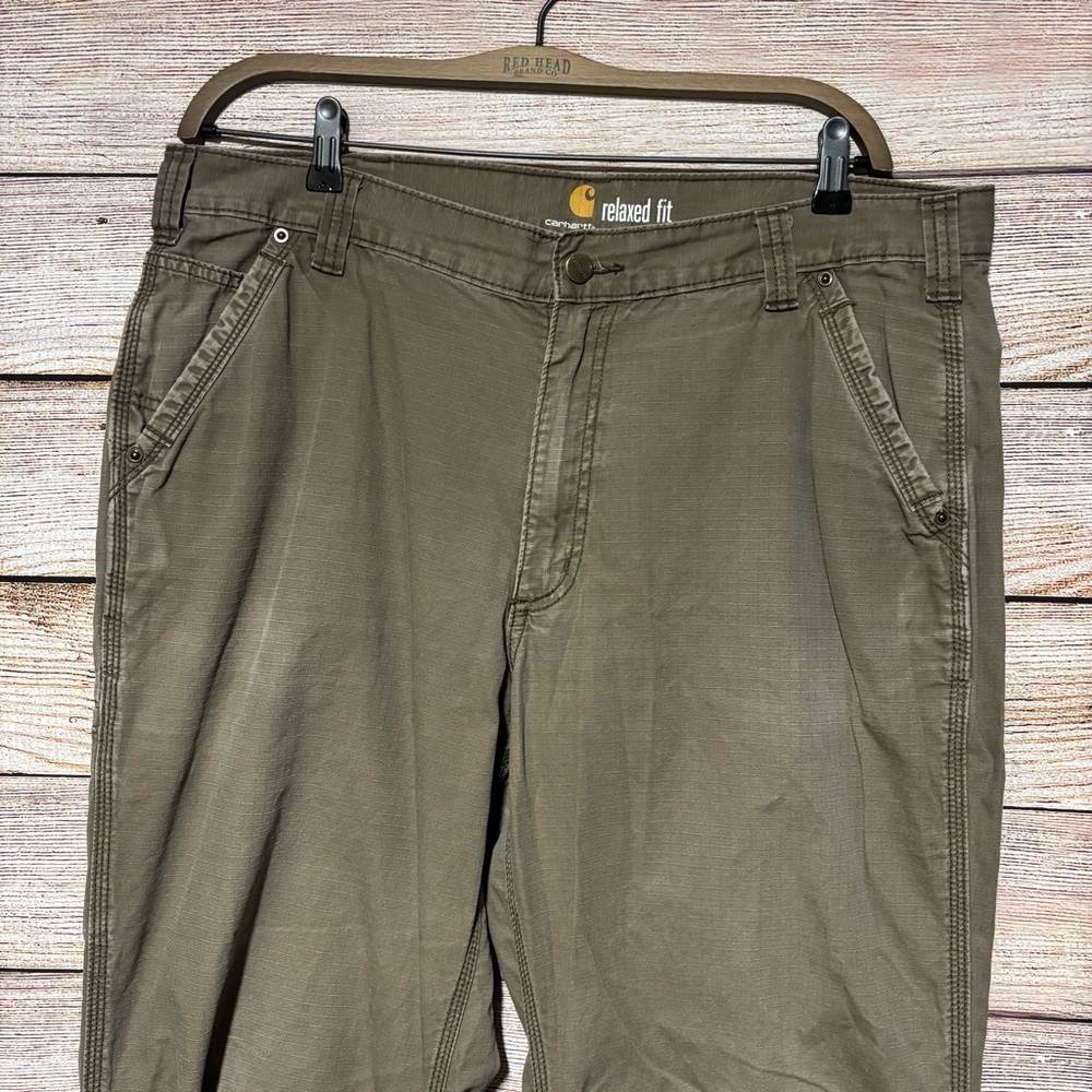 Carhartt Relaxed Fit Work Pants Men's‎ 38x36 Tan Durable Utility Workwear - Picture 4 of 11